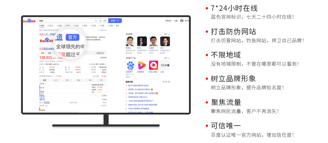 百度官网认证优势